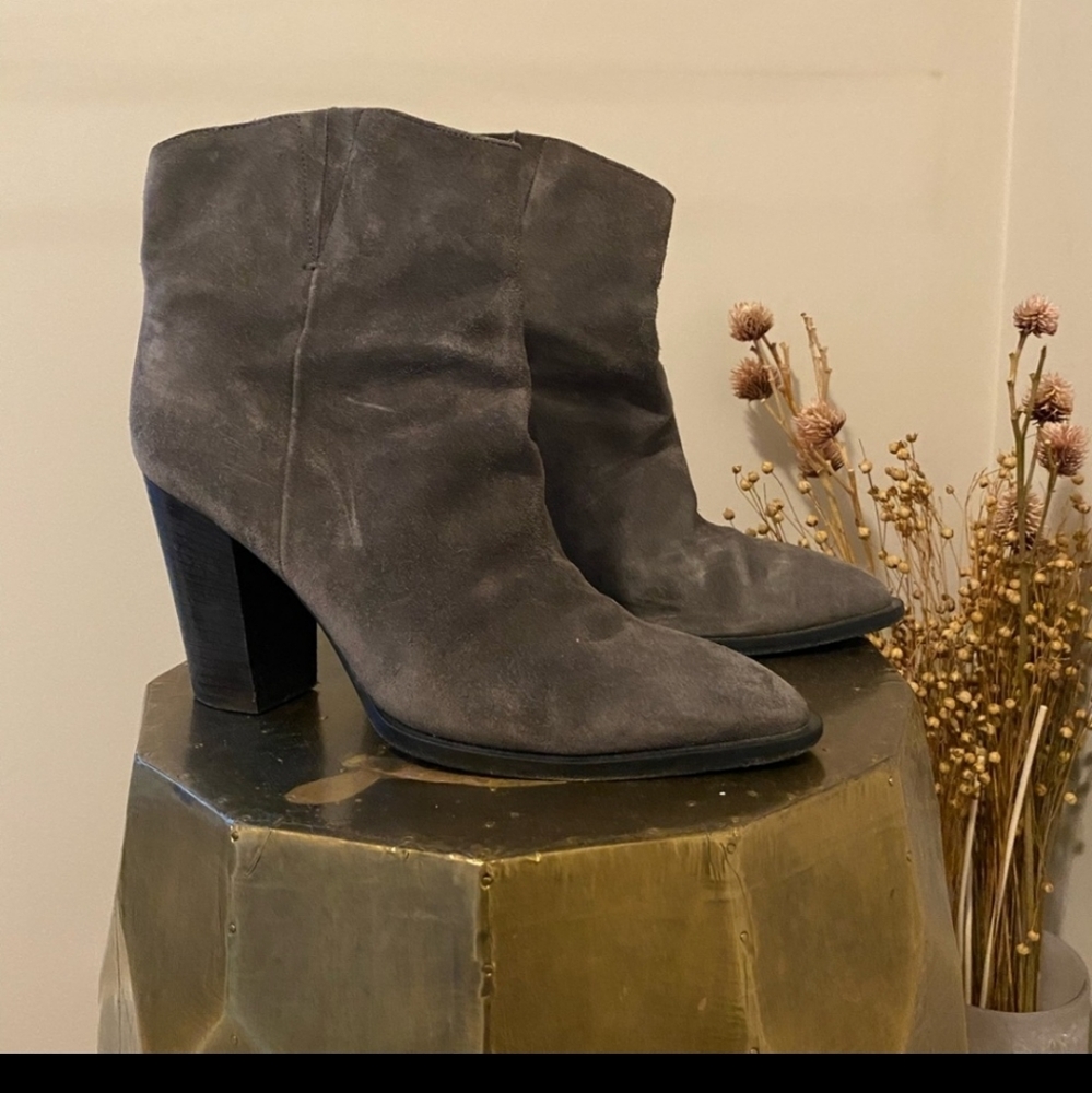 Grey Suede Vince Boots - 8.5